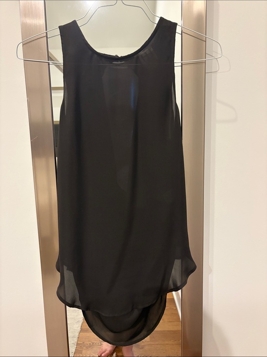 Haute Hippie Tops - Haute Hippie Dark Brown Sheer Layered Sleeveless Blouse with Open Back
